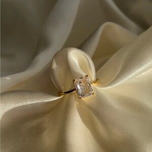 Cubic Zirconia Square Cut Shiny Rhinestone